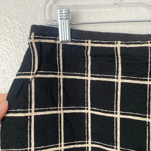 Madewell 8 Checkered Cotton Black Checkered Mini Skirt - Picture 5 of 8